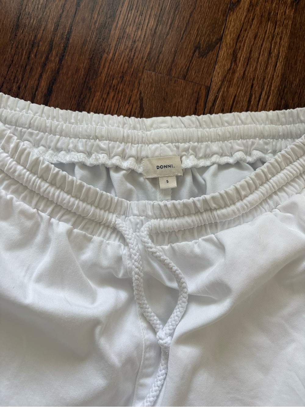Donni Chino Drawstring Short Powder White Size S Small - Picture 5 of 9